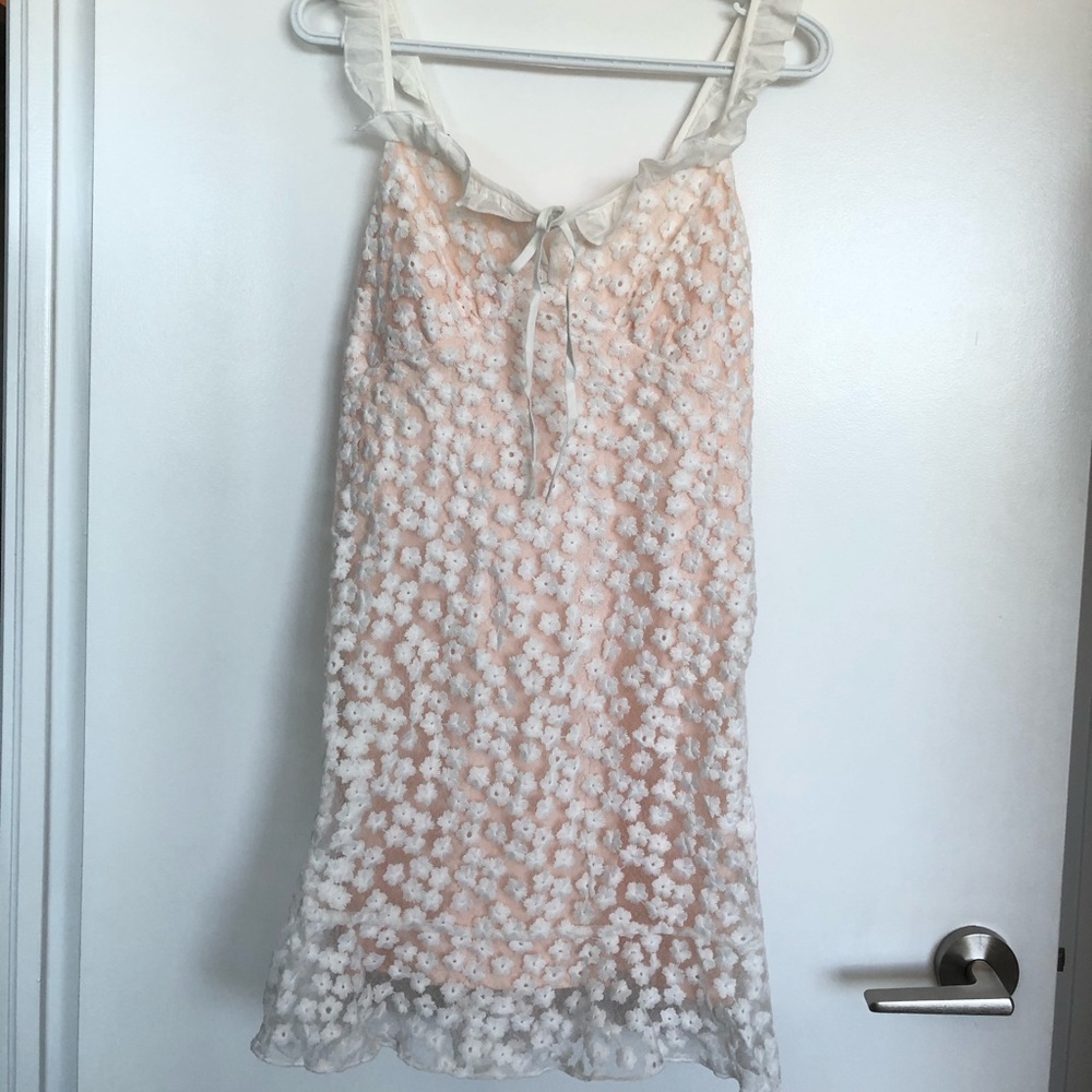 Lace overlay dress